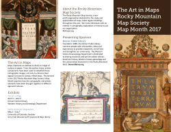 The Art in Maps Rocky Mountain Map Society Map Month 2017