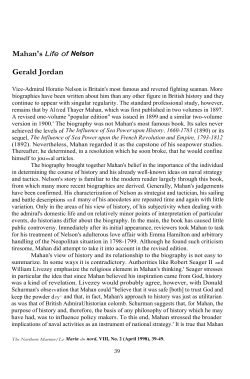 Mahan`s Life of Nelson Gerald Jordan