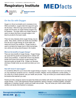 On the Go with Oxygen - Mount Sinai &ndash; National Jewish Health
