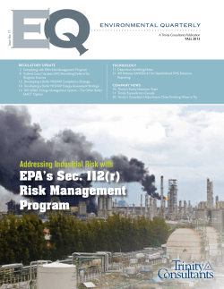 EPA`s Sec. 112(r) Risk Management Program