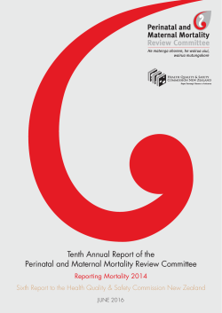 Tenth Annual Report of the Perinatal and Maternal Mortality Review