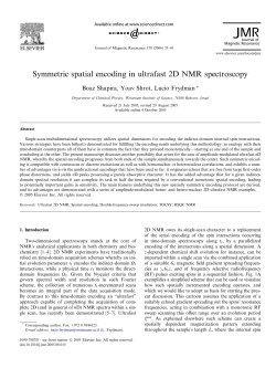 Symmetric spatial encoding in ultrafast 2D NMR spectroscopy