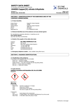 SAFETY DATA SHEET 104090-Copper(II) nitrate trihydrate