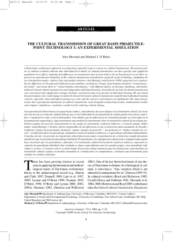 The cultural transmission of Great Basin projectile