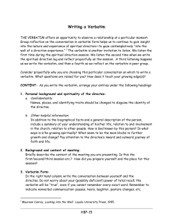 Writing a Verbatim