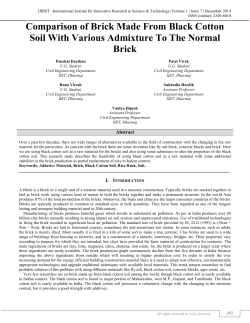 Comparison of Brick Made From Black Cotton Soil With
