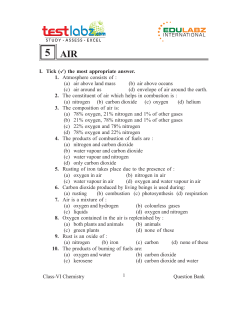 Class-VI Chemistry Question Bank I. Tick