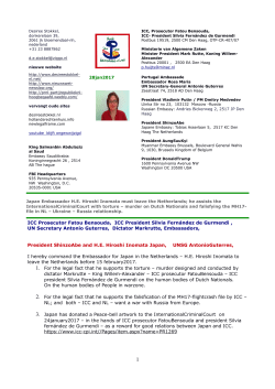 ICC Prosecutor Fatou Bensouda, ICC President