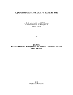 ! ! AL!QAEDA`S!PROPAGANDA!WAR:!A!WAR!FOR!HEARTS!AND