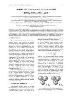 ordered thin films of magnetic nanoparticles