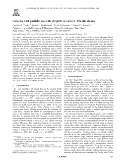 Saharan dust particles nucleate droplets in eastern Atlantic