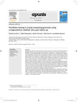 Flexibility testing in young competing gymnasts using a
