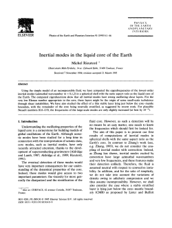 Inertial modes in the liquid core of the Earth