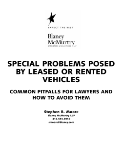 special problems posed by leased