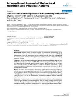 Joint associations of multiple leisure