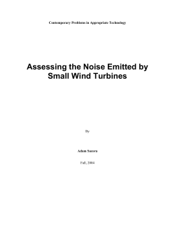 Assessing the Noise Emitted by Small Wind Turbines