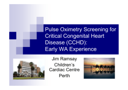 HeartKids WA Oximetry Study