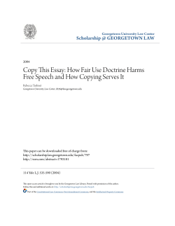 Copy This Essay - Scholarship @ GEORGETOWN LAW