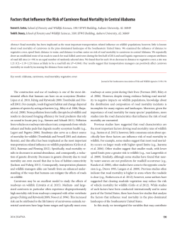 Factors that Influence the Risk of Carnivore