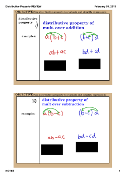 Distributive Property REVIEW