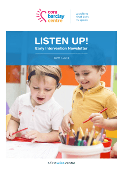 listen up! - Cora Barclay Centre