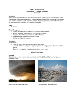 Unit 1 Assignments Lesson Plan - Tropical Cyclones Grade 11