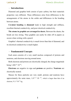 Lecture 7 Atomic Structure