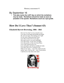 How Do I Love Thee? (Sonnet 43)
