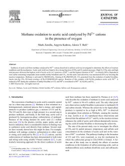 Methane oxidation to acetic acid catalyzed by Pd cations in the