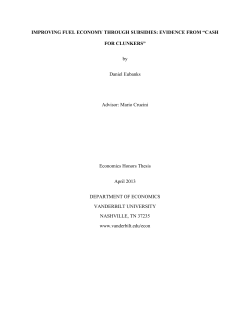 IMPROVING FUEL ECONOMY THROUGH SUBSIDIES