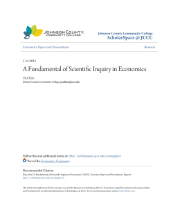 A Fundamental of Scientific Inquiry in Economics