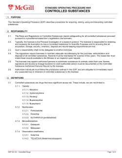 CONTROLLED SUBSTANCES