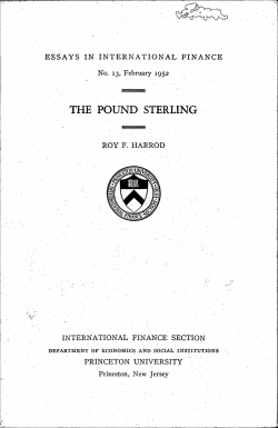 the pound sterling - Princeton University