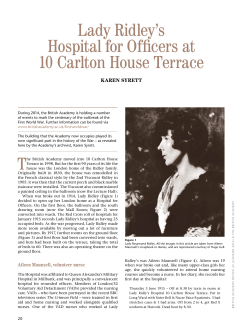 Lady Ridley`s Hospital for Officers at 10 Carlton