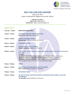 2015 TAX LAW FOR LAWYERS
