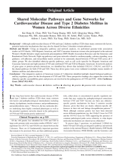 Shared Molecular Pathways and Gene Networks for Cardiovascular
