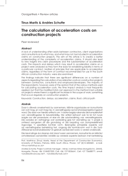 The calculation of acceleration costs on construction projects