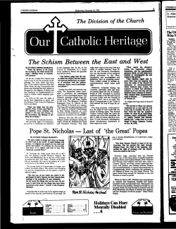 The Schism Between the East and West