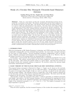 Study of a Circular Disc Monopole Ultrawide-band
