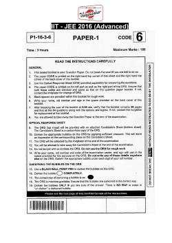 jee-advanced-2016-paper-i-solution - IIT-JEE