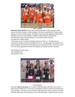 Mike Caraballo Fleet Feet Faster Masters runner Roy Torres