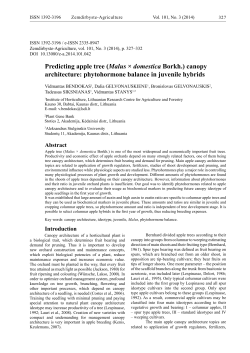 Predicting apple tree (Malus &times; domestica Borkh.) canopy