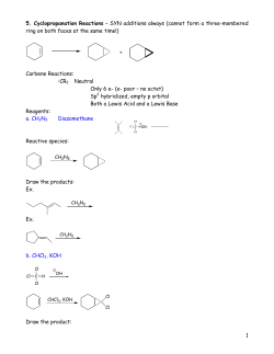 1 Reactions of Alkynes: 1. Addition of HX – (Addn of H, X, where X