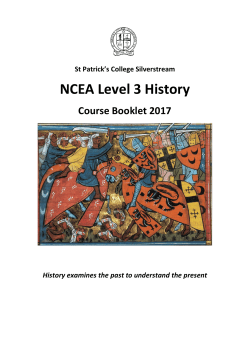 Level 3 course booklet 2017 - St. Patrick`s College | Silverstream