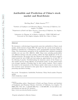 Antibubble and Prediction of China`s stock market and Real