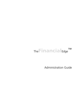 Administration Guide for The Financial Edge