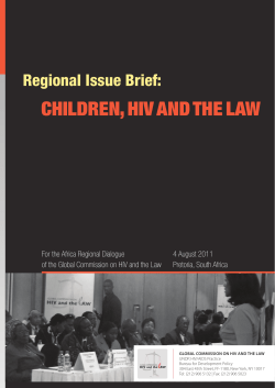 children, hiv and the law - Global Commission on HIV and the Law