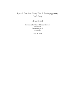 Spatial Graphics Using The R Package geoMap Draft Only