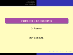 Fourier Transforms