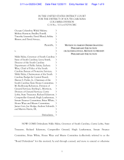 Motion to Amend Order re Preliminary Injunction (revision 6 w/ Gov